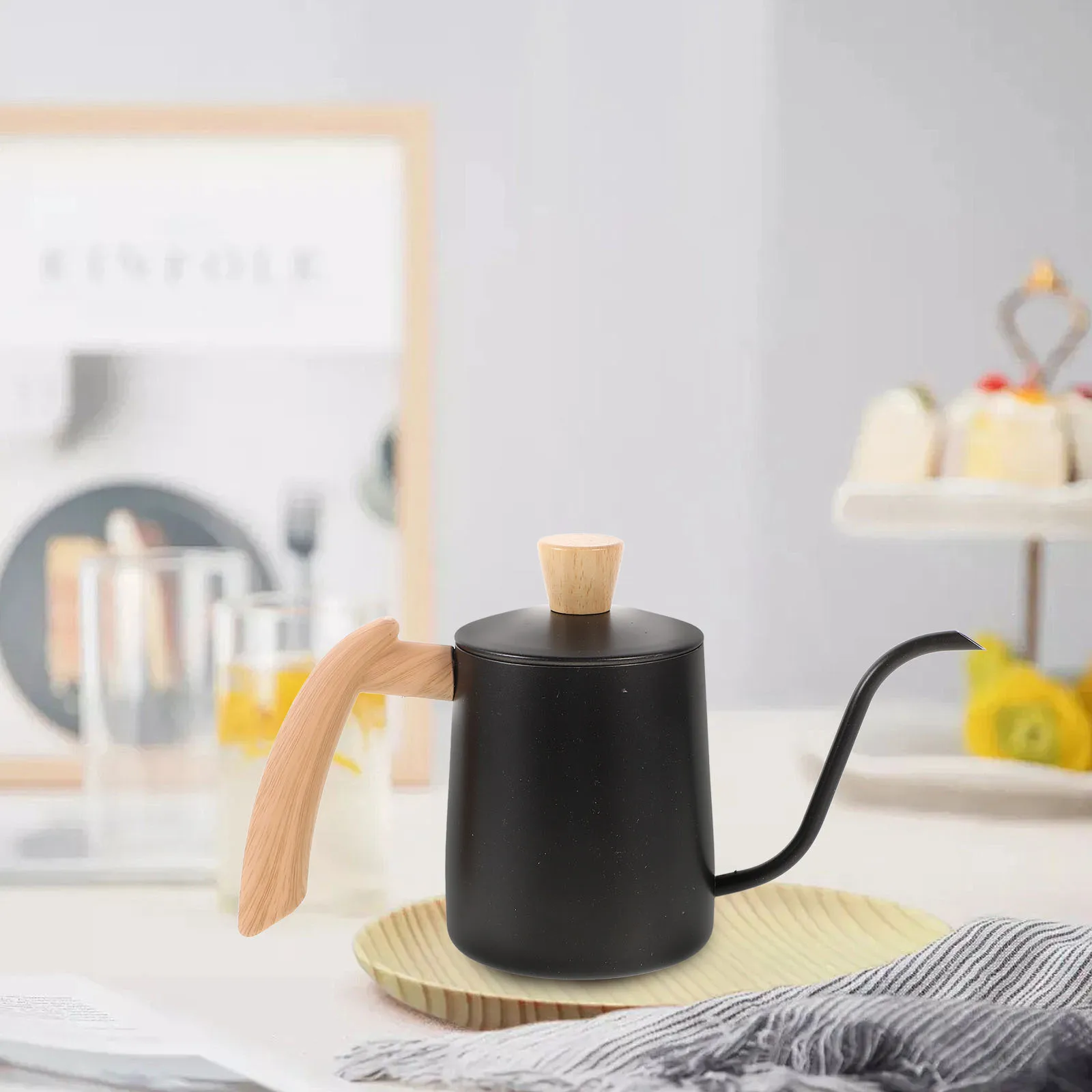 

350ml Stainless Steel Gooseneck Coffee Kettle Hand Drip Coffee Pot Stovetop Brewing Accessories Mocha Maker Pot