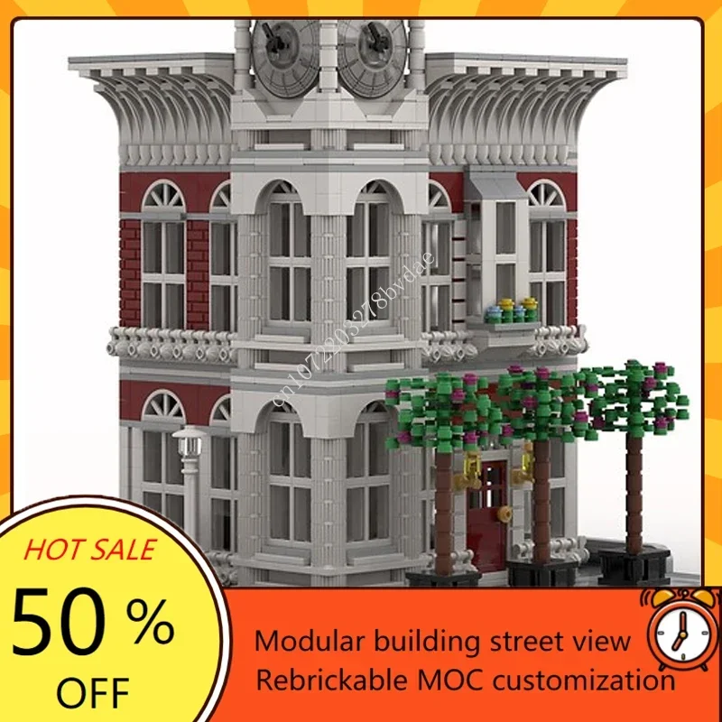 

3000+PCS Customized MOC Modular Clock Tower Building Street View Model Building Blocks Technology Bricks DIY Assembly Toys Gifts