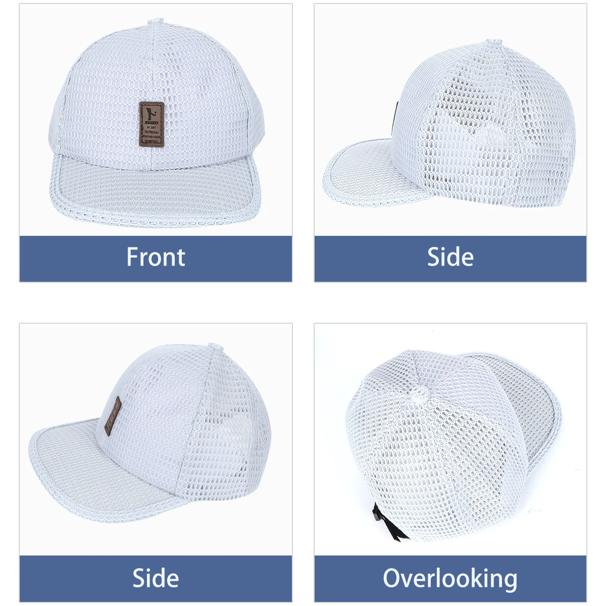 

Quick-Dry Mesh Peaked Baseball Solid Color Adjustable Breathable Sun Block Hat for Outdoor Travel Autumn Grey Baseball Caps