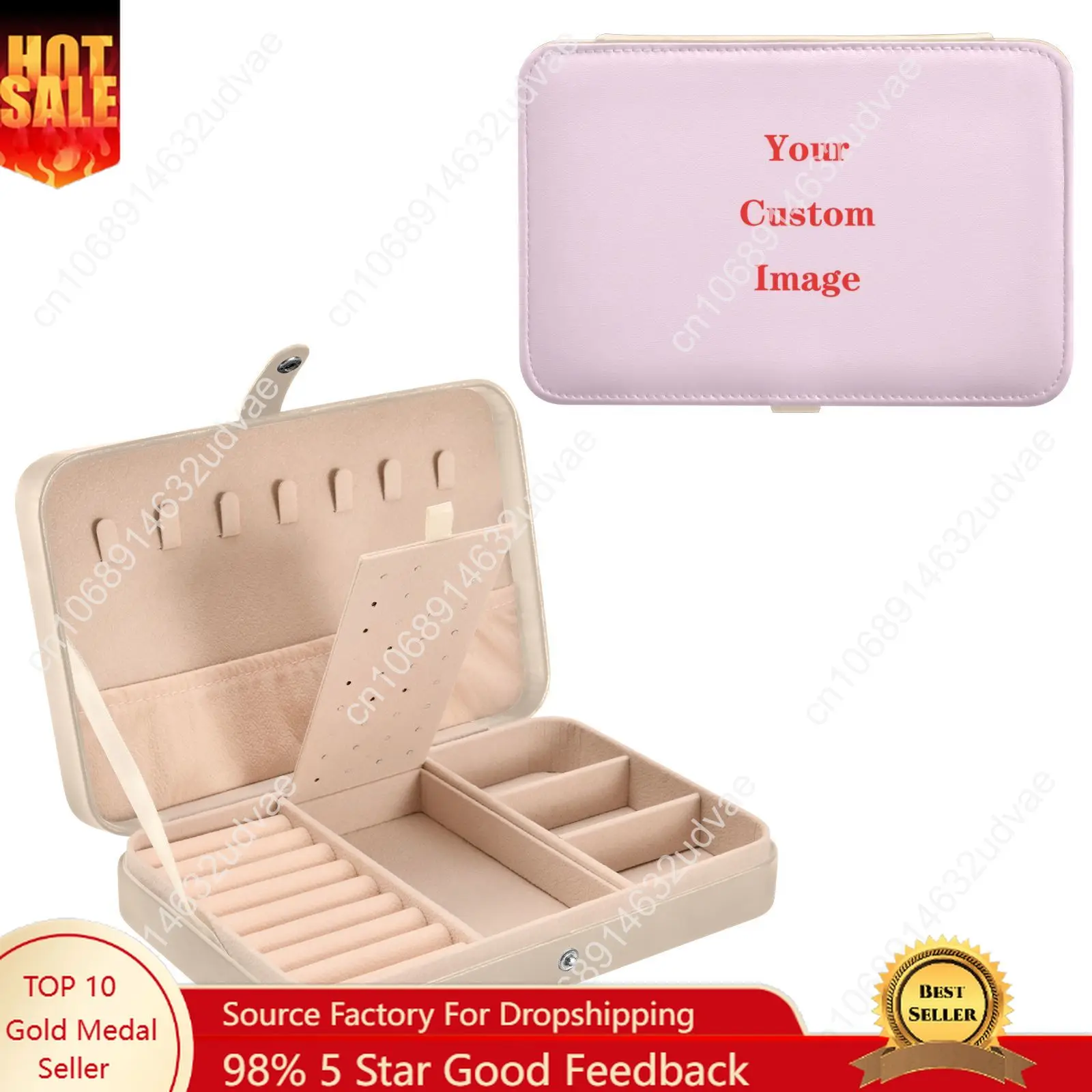 

Custom Design Portable Jewelry Box Jewelry Organizer Display Travel Jewelry Case Storage Boxes Button Leather Storage Packaging