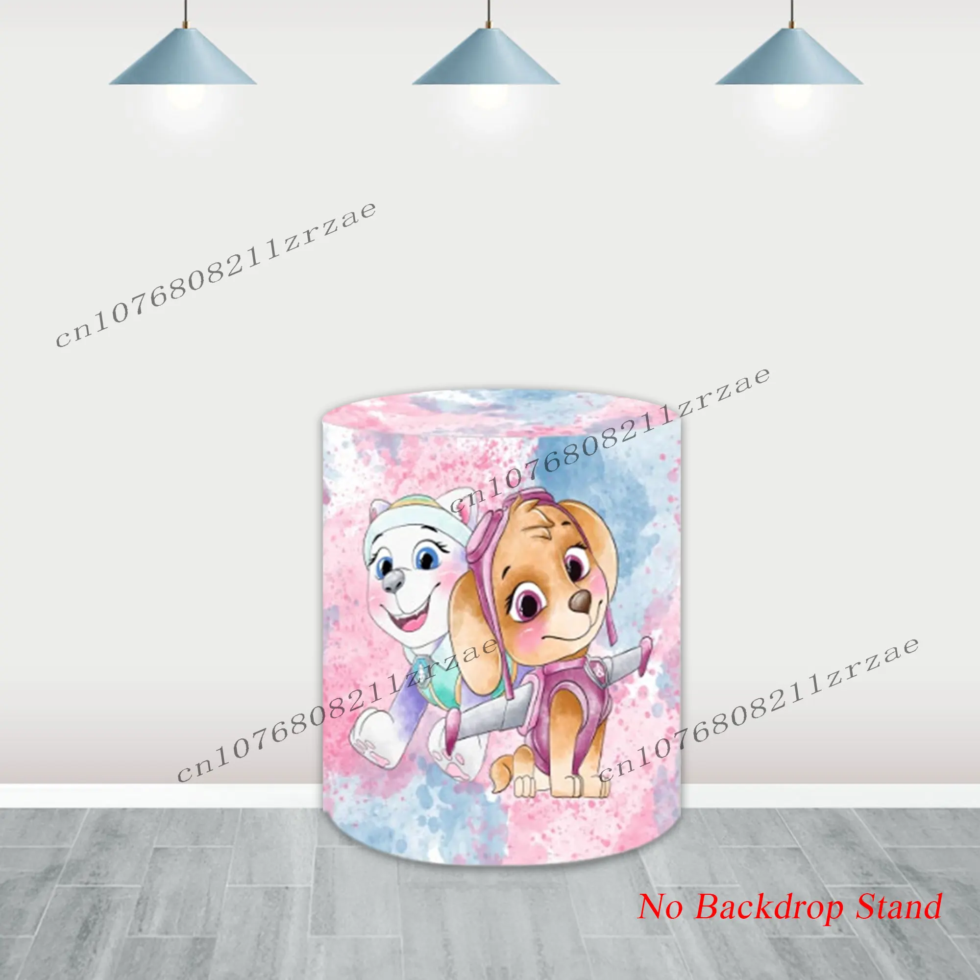 The Paw Patrols Round Backdrop Boy Kid Birthday Party Decoration Baby Shower Colourful Banner Poster Background Photography Prop