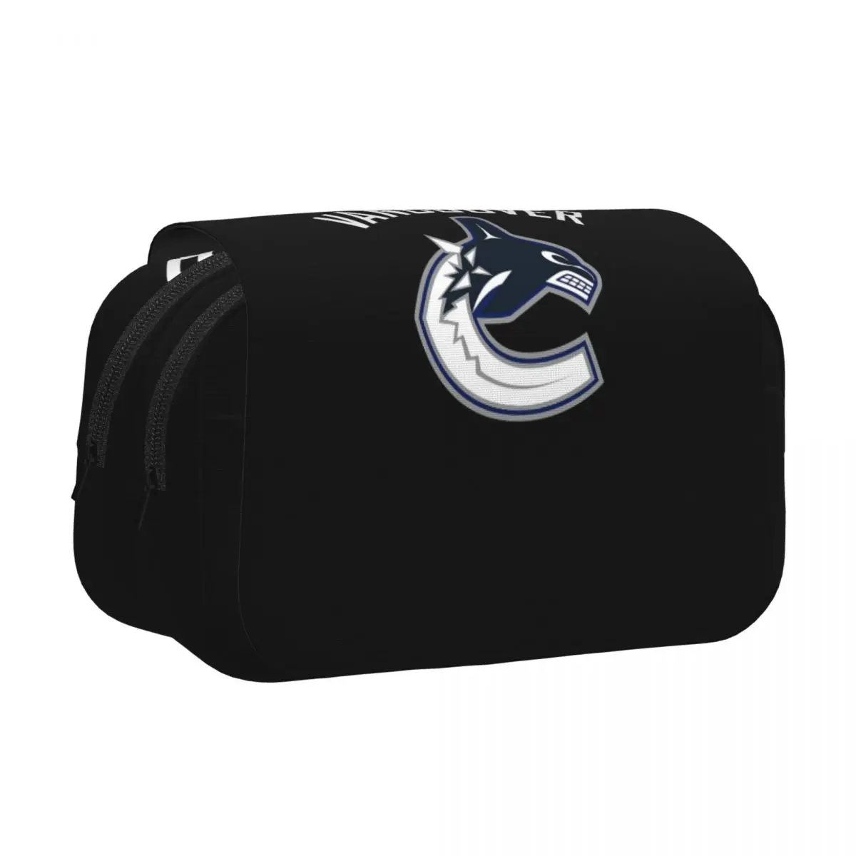 Vancouver Hockey Canucks Essential Active Pencil Case Pen Holder Hard Shell Leather Large Storage Pen Box Pencil