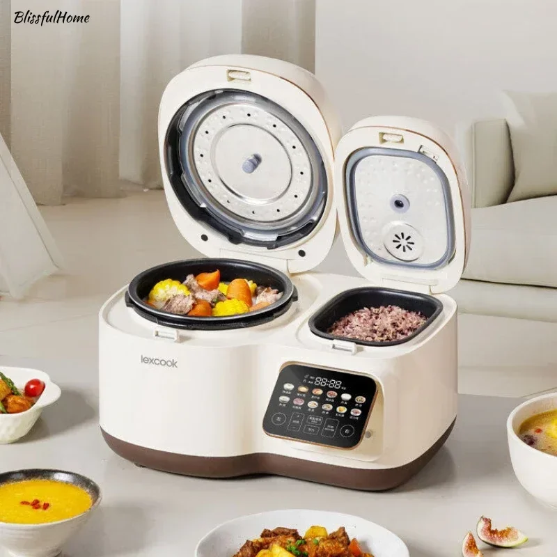 

New double-bile rice cooker. Household multi-function. Intelligent reservation. Touch. Electric pressure cooker Steaming/stewing