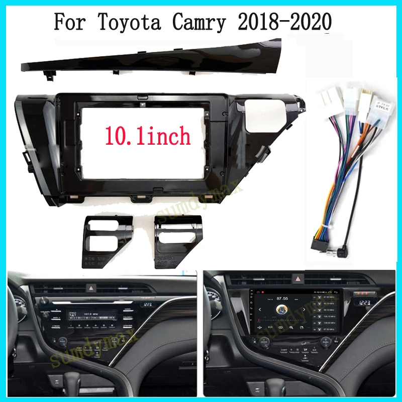 

Универсальный автомобильный радиоприемник 10,1 дюйма, 2 Din, для Toyota camry 2018, 2019, 2020, 2021, набор для приборной панели Android, лицевая панель