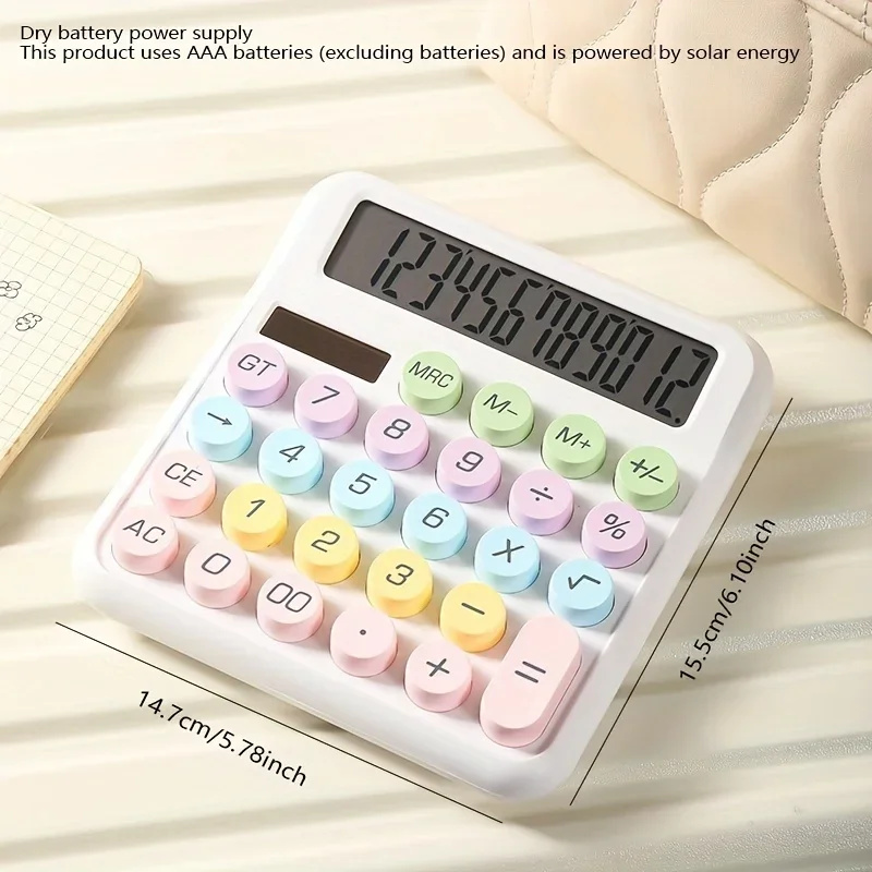 1pc Multifunctional Desktop Calculator - Large Display, Big Buttons, Perfect for Home, School, and Office