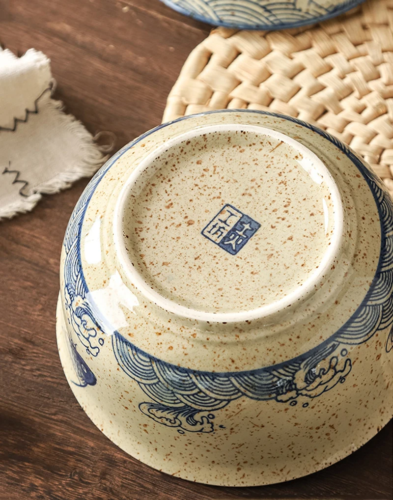 Cibo Giapponese Ramen Bowl Set Di Ciotole In Ceramica, Ciotola Istantanea Con Ciotola Pho Vietnamita