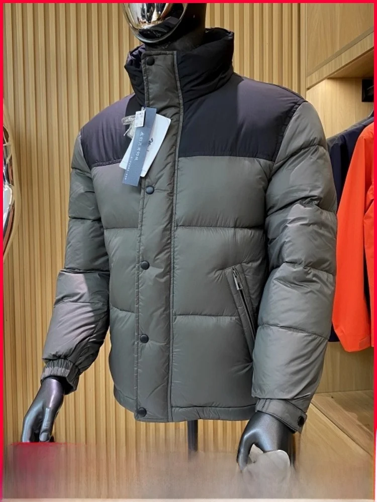 

Thiened down Jaet Men's Busin Commuting Stand Collar Warmth Outerwear Polyester Fiber Youthful Daily Wear Du down Fi...