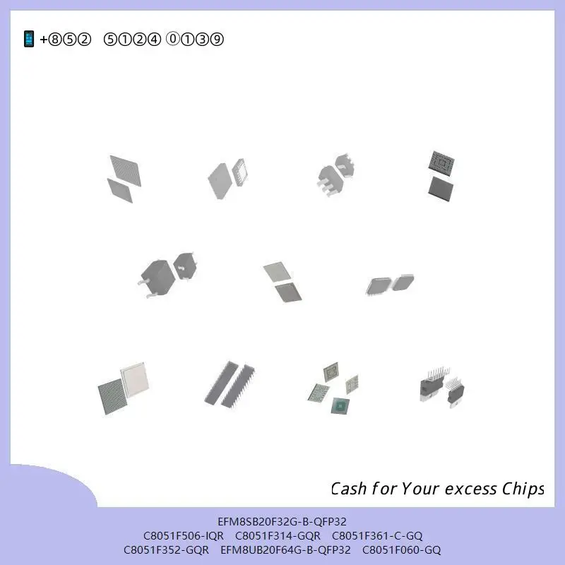 EFM8SB20F32G-B-QFP32 C8051F506-IQR C8051F314-GQR C8051F361-C-GQ C8051F352-GQR EFM8UB20F64G-B-QFP32 C8051F060-GQ