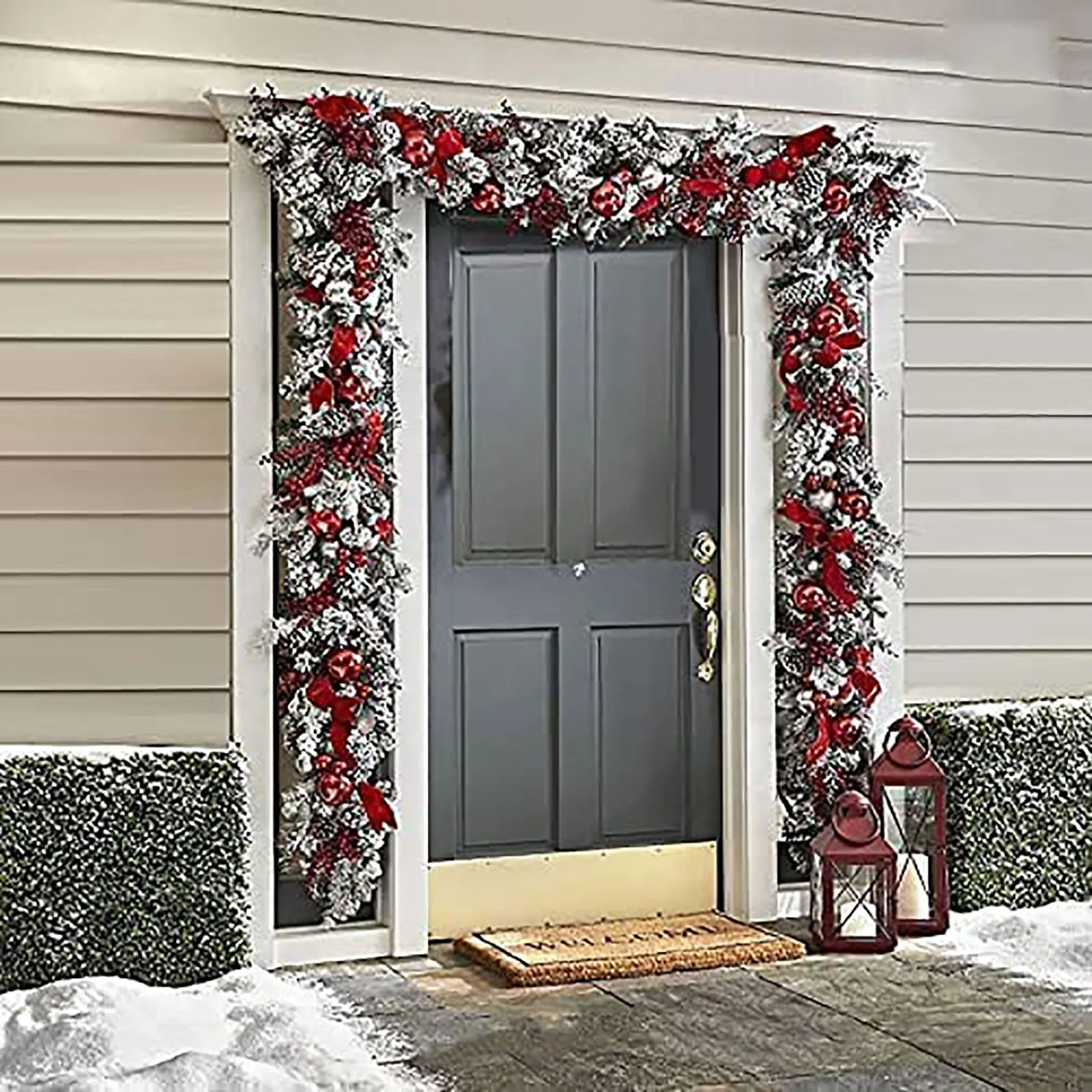 

Christmas Decoration Wreath Wall Hanging Christmas Door Curtain Christmas Day Door Curtain Home Decoration Door Hanging Decorati