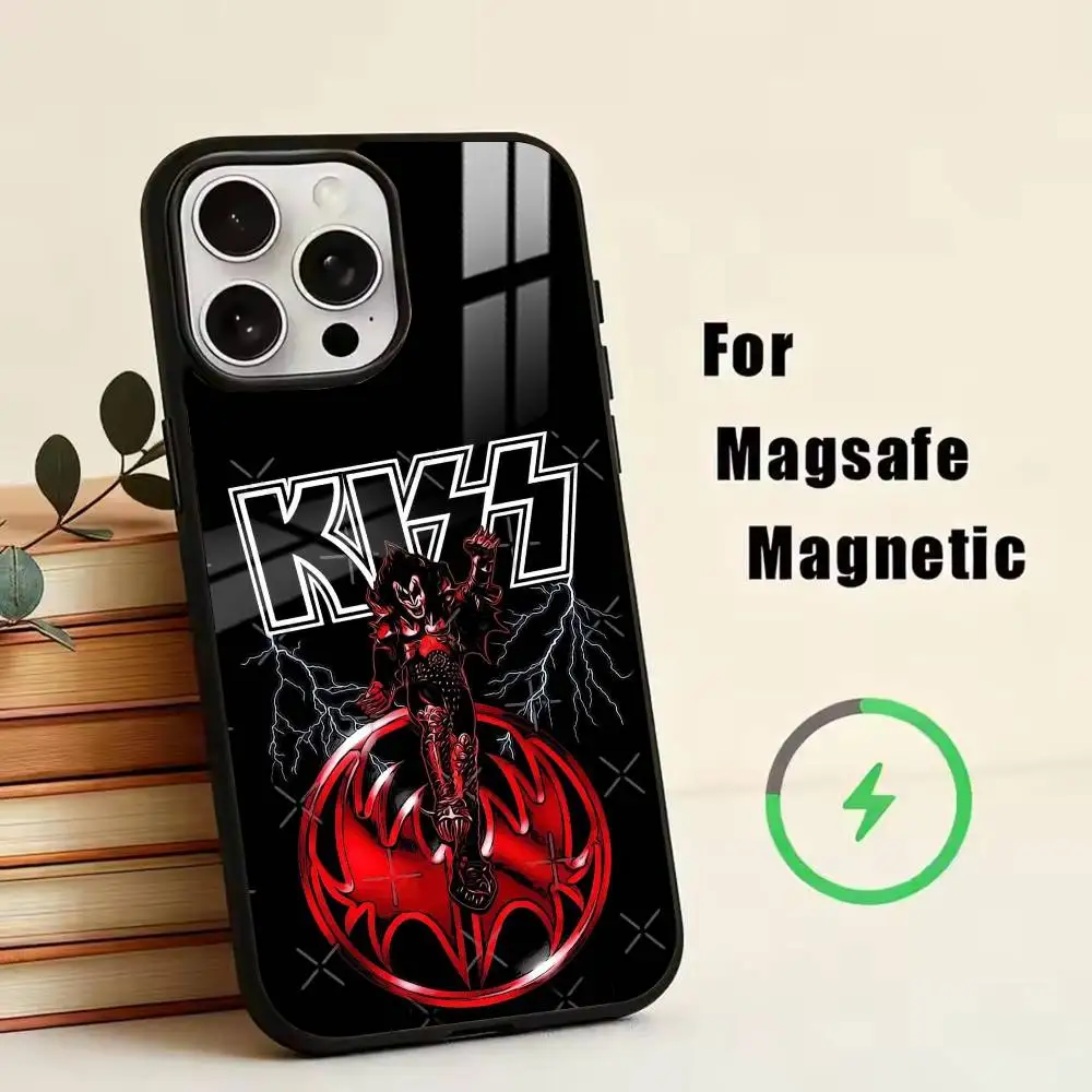 Band R-Rock  K-Kiss  Phone Case For Magsafe Wireless Charging For iPhone17,16,15,14,13,12,11 Plus,Pro Magnetic