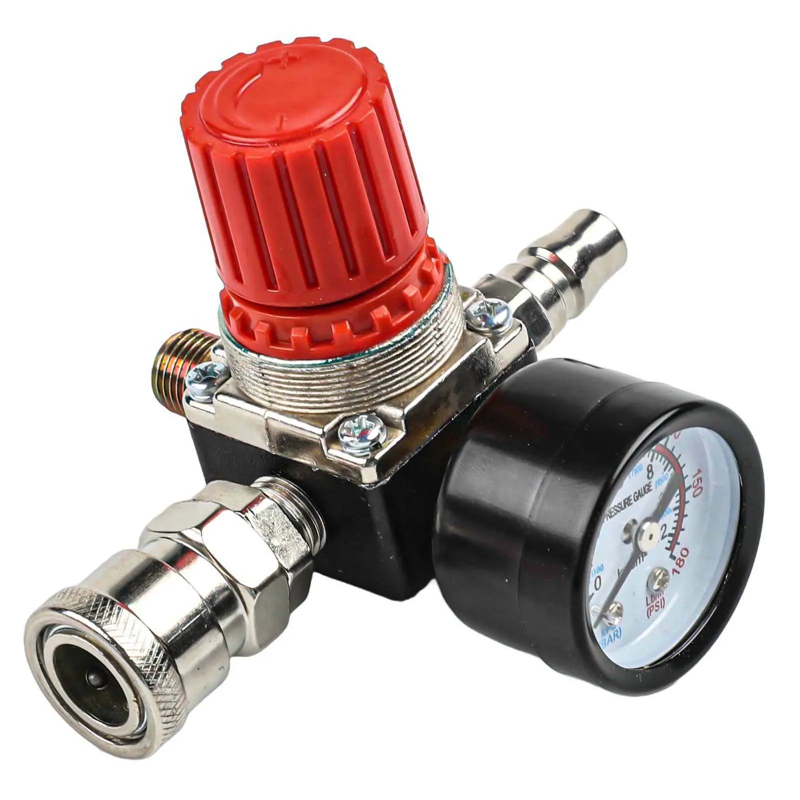 14 Inch Air Pressure Control Valve Manages Pressure with Integrated Gauge Effective for Air Compressors and Pneumatic Equipment