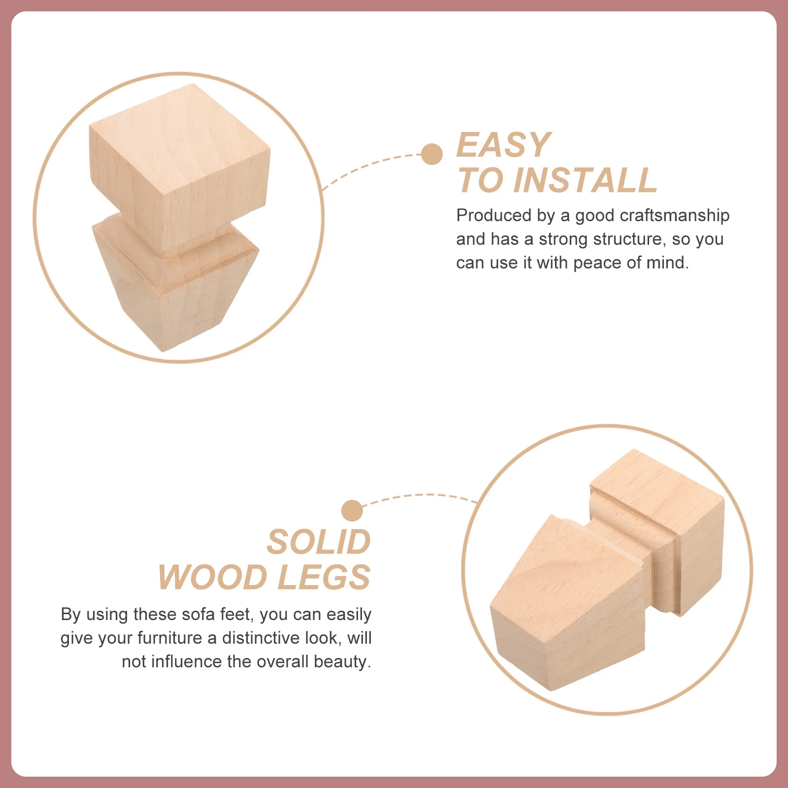 

Replacement Solid Wood Furniture Legs Carved Wooden Chair Table Sofa Legs Practical Feet for Dresser Cabinet Furniture Feet Wood