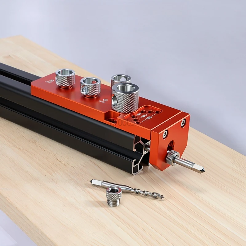 Herramienta de guía de perforación de perfil de aluminio multifunción, broca escalonada M8/M6 para herramienta de perforación de perforación de taladro serie 20/30/40