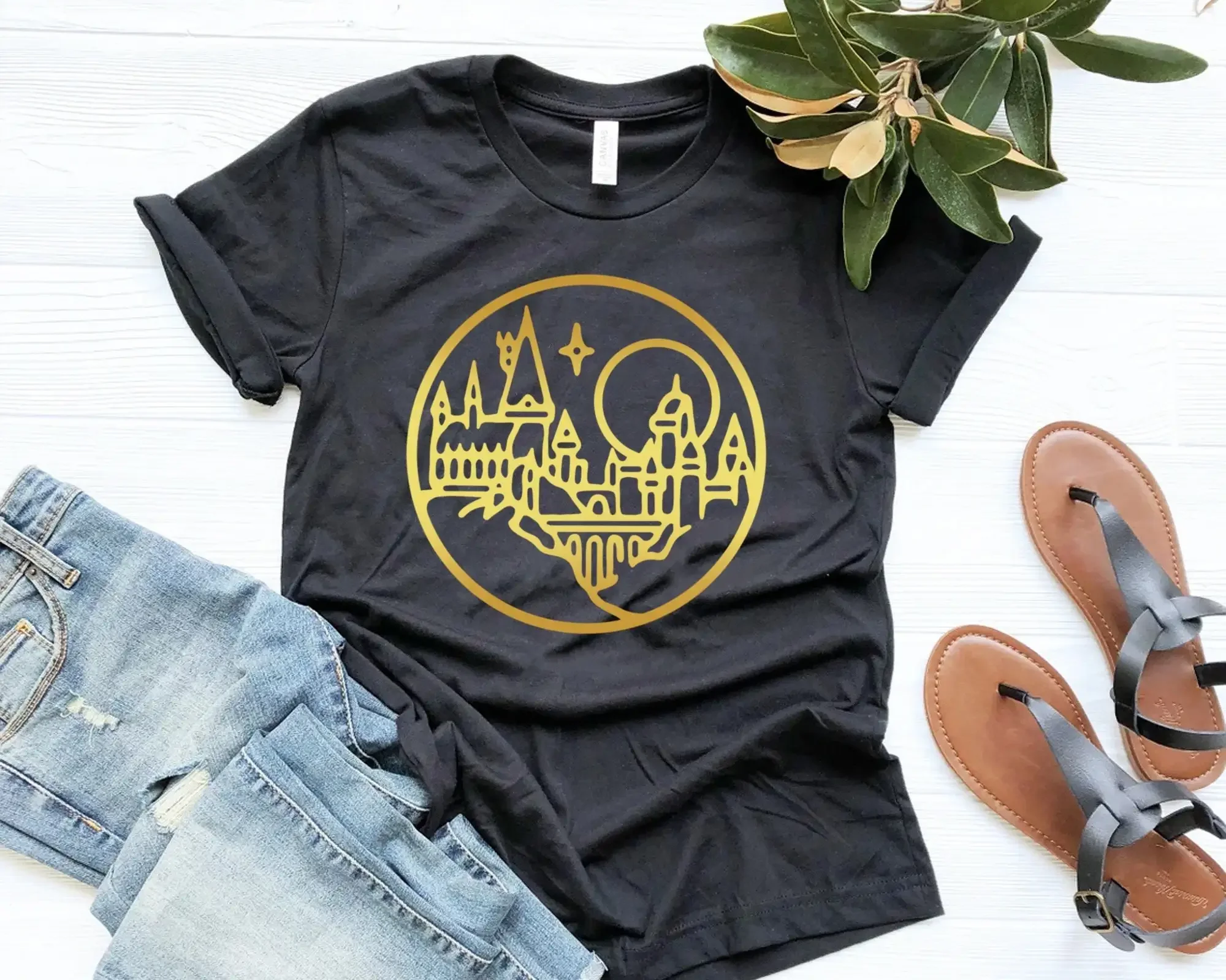 Fantasy Wizard Castle T Shirt Family Vacation Magical Funny Fantastic