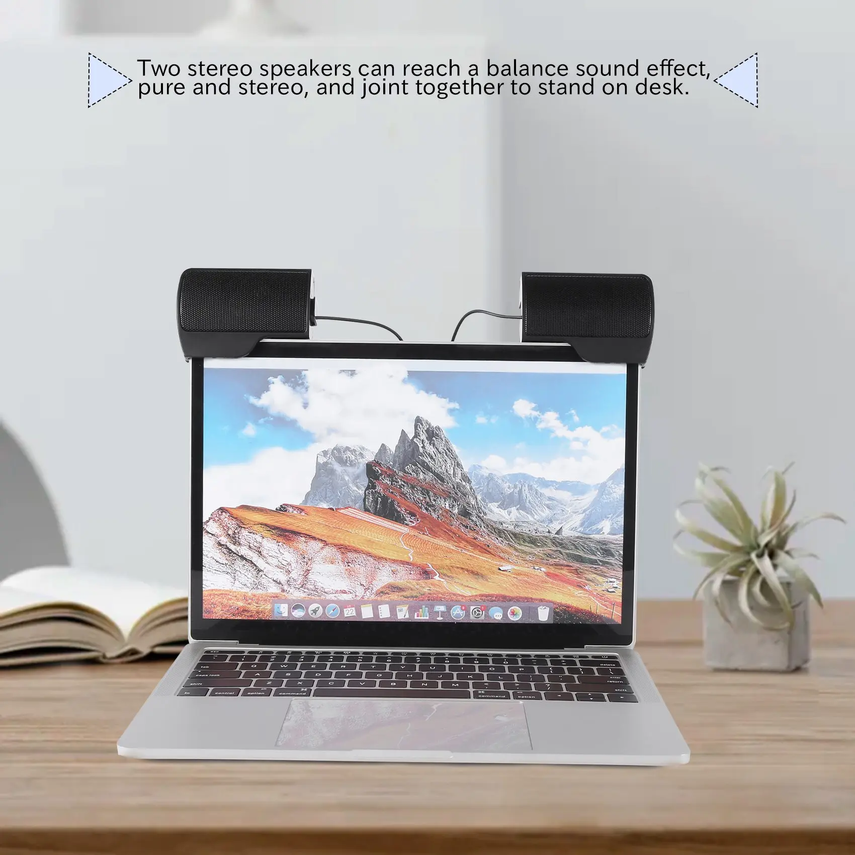 Clip Mini Portable USB Stereo Speaker Soundbar for Notebook Laptop Computer PC Mp3 Phone Music PlayerABGI