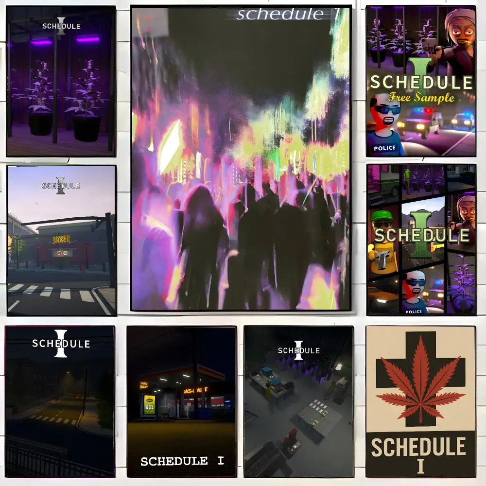 Hot S-Schedule I Video Game Poster HD Home Decor Sticky Wall Waterproof Home Living Room Bar Aesthetic Decor