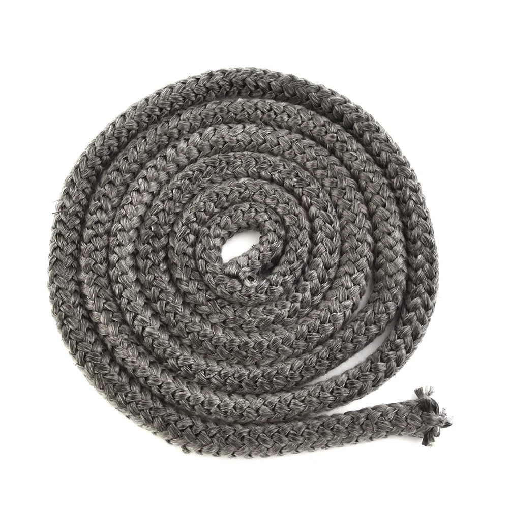 1pc 10/12mm Black Fireplace Sealing Rope High Temperature Fire Resistant Fiberglass Sealing Rope Replacement Gasket Tape