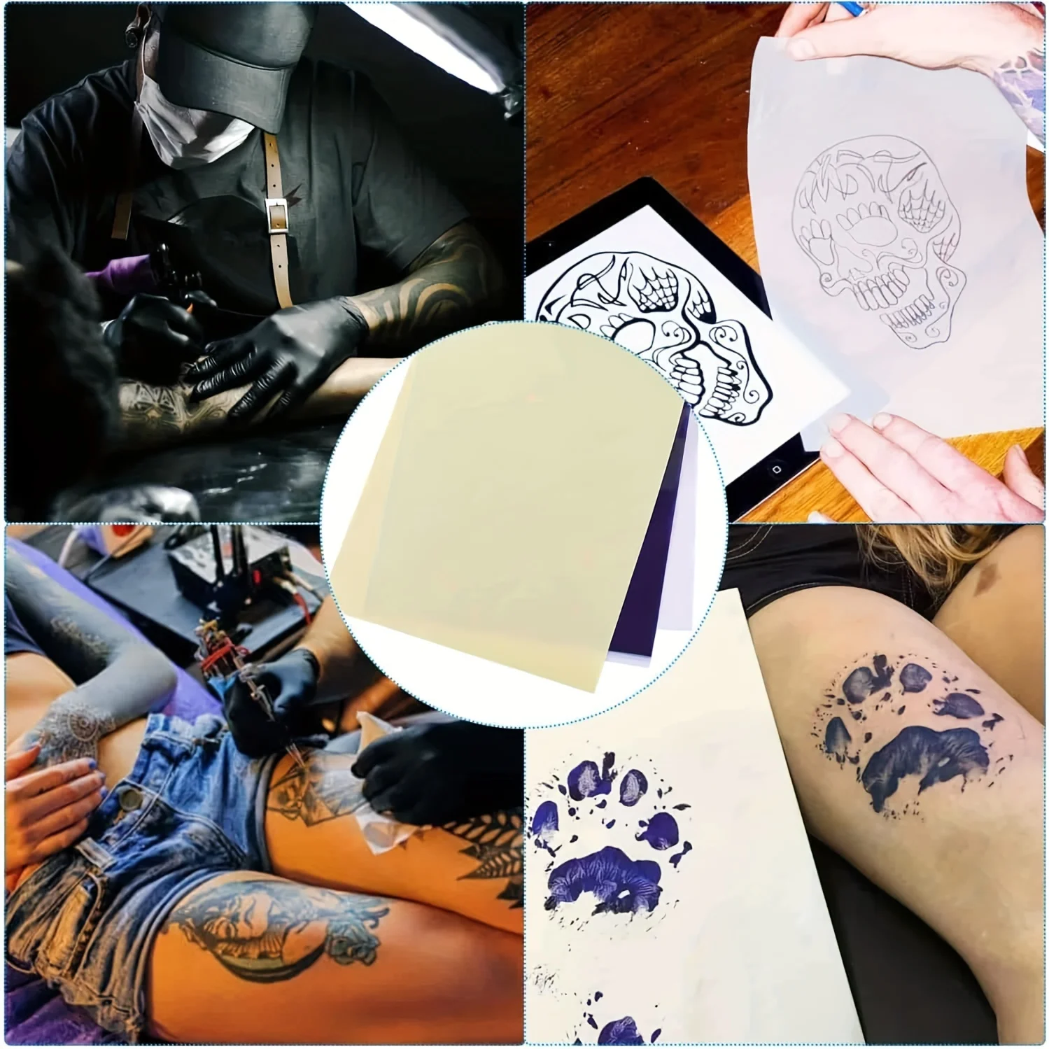 10/20/50pcs Tattoo Transfer Paper, Stencil Transfer Paper , Thermal Stencil Carbon Copier Paper Compatible With Tattoo Supply