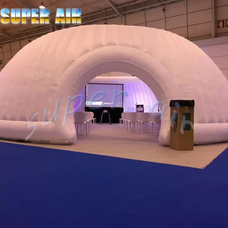 خيمة قبة قابلة للنفخ بإضاءة ملونة خارجية بدون سقف كابينة تصوير قابلة للنفخ للبيع #3
