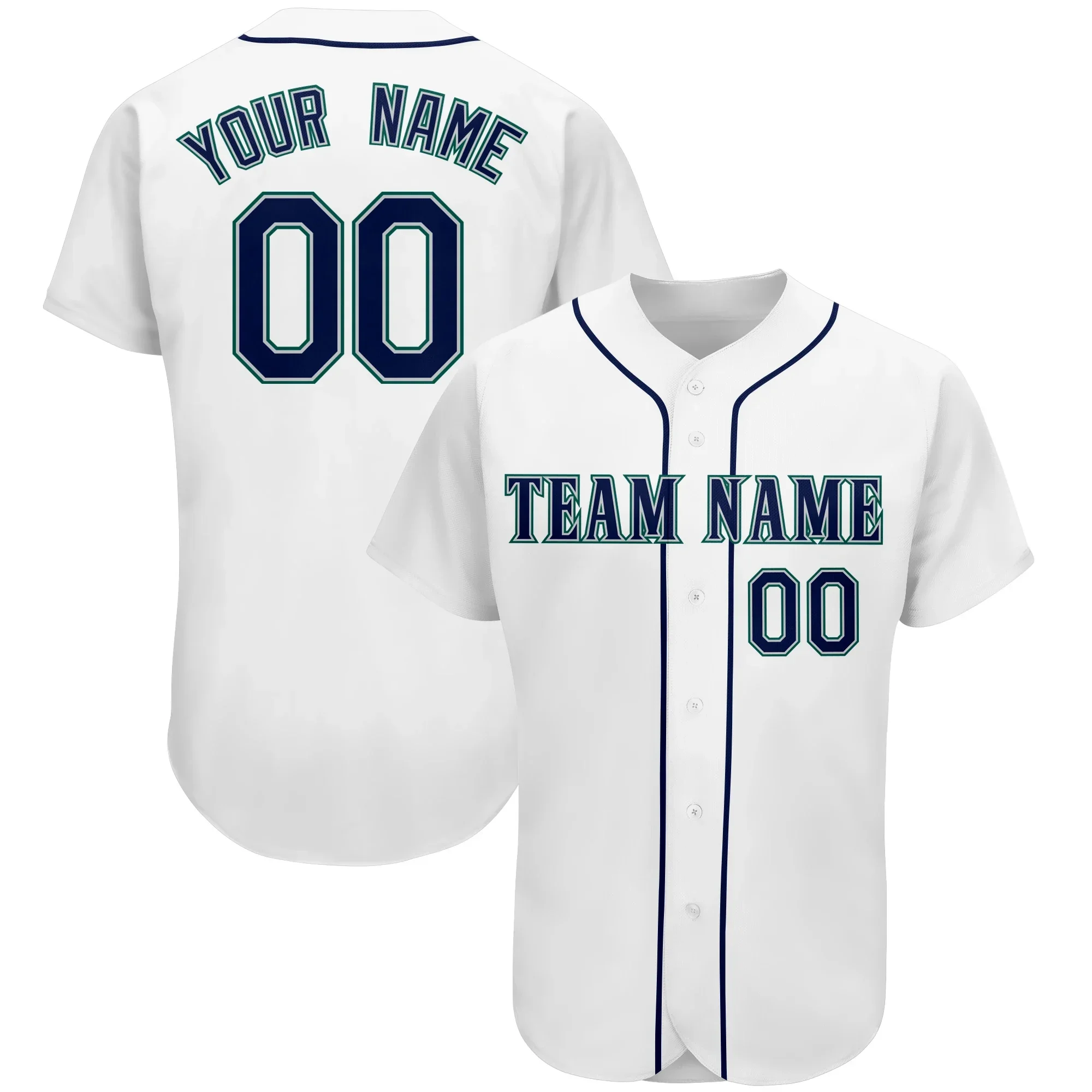 Personalized Baseball Jersey Print Your/Team Name Breathable Washable Soft Sportswear for Men/Lady/Youth Outdoors Big size