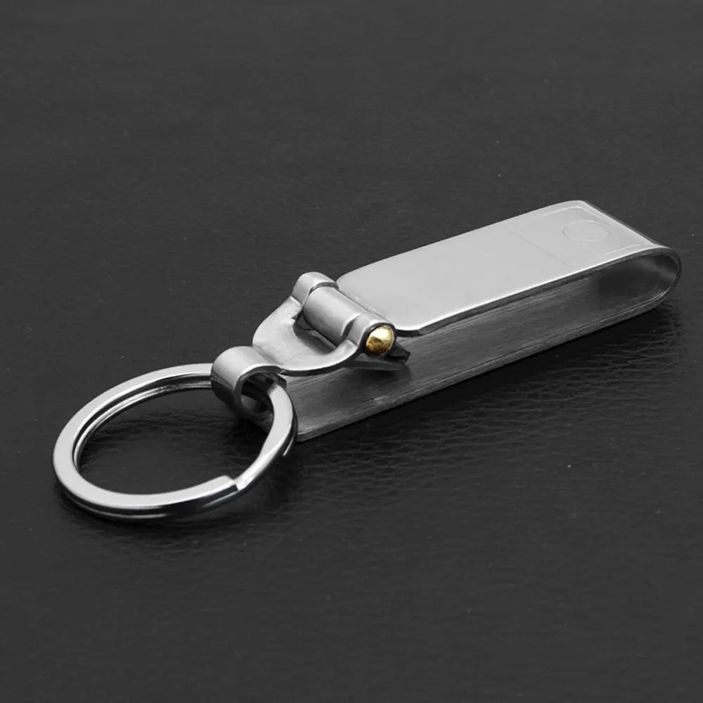 1Pc Anti-Lost Duty Stainless Steel Belt Key Holder Key-Clip Detachable Keyrings for Keys Belt Keychain Men Jewelry Hooks