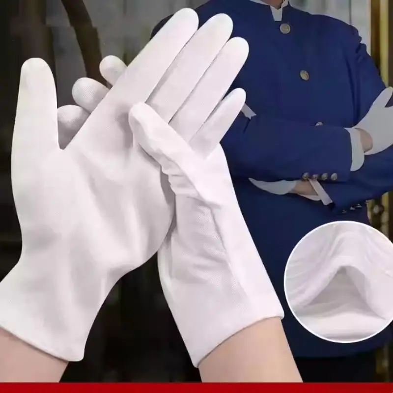 

Spring Summer Pure Color Glove Spandex Elastic Etiquette Gloves Dance Cycling Sun Protection Anti-UV Five Fingers Driving Gloves
