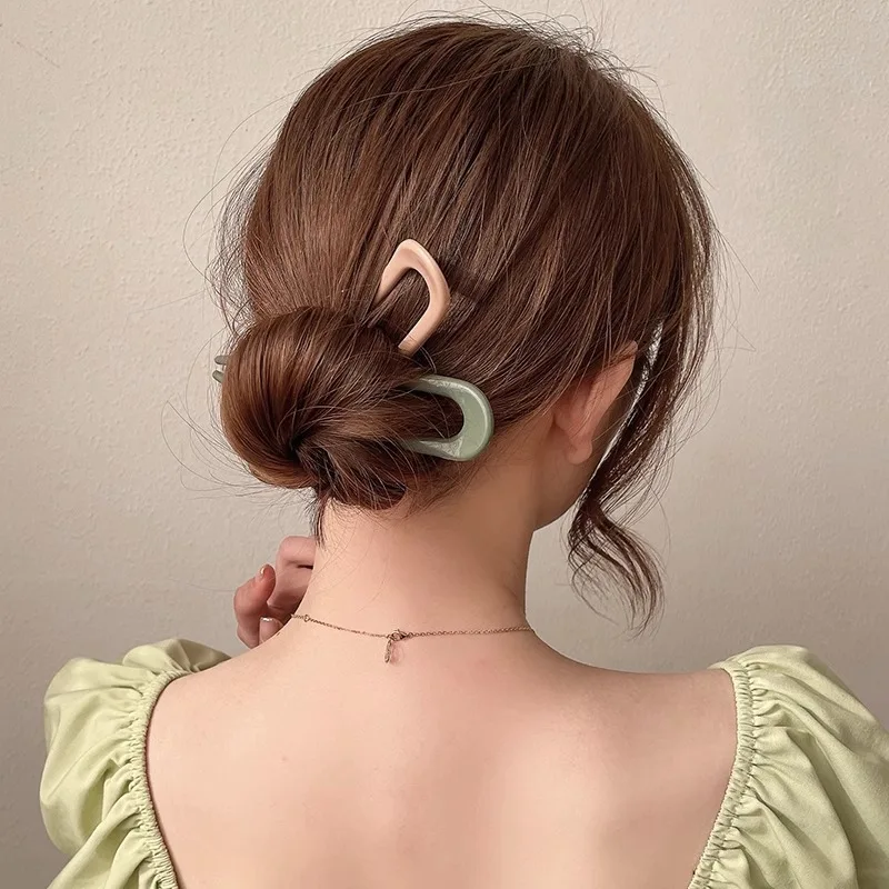 Fashion Hair Sticks Fork Hairpin Elegant Women Hair Clip Pins U Shape Girls Hairpins Hair Bun Maker Headwear Accessories