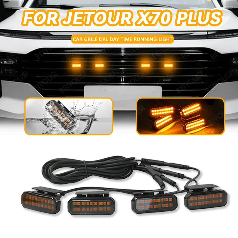 

LED Front Grille Light FOR JETOUR X70 PLUS Car Daytime Running Light Wheel Eyebrow Lamp For Pickup Offroad 12V
