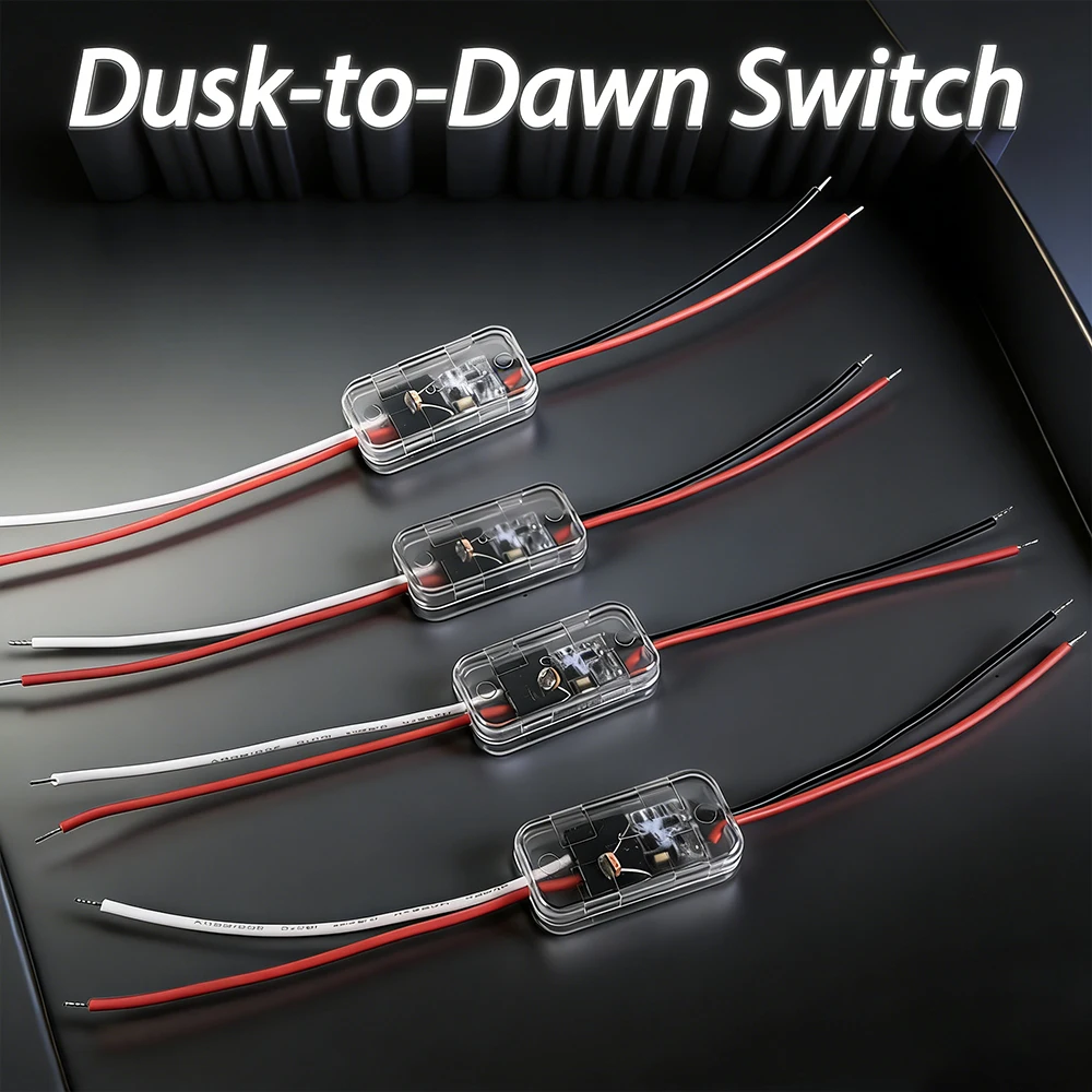 Light Sensor Switch Automatic Auto On/Off Photocell Street Dusk-to-Dawn SwitchDC12V24V 5A Photo Control Photoswitch Sensor