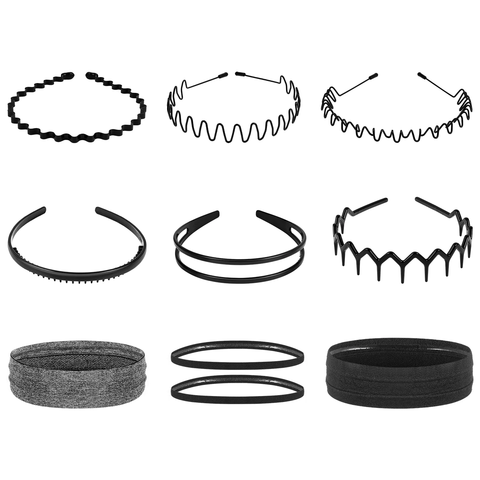 

Anti- Slip Hair Hoop Unisex Accessories for Braids Flexible Hoops Jewelry Simple Headdress and Headwears Wavy Modeling