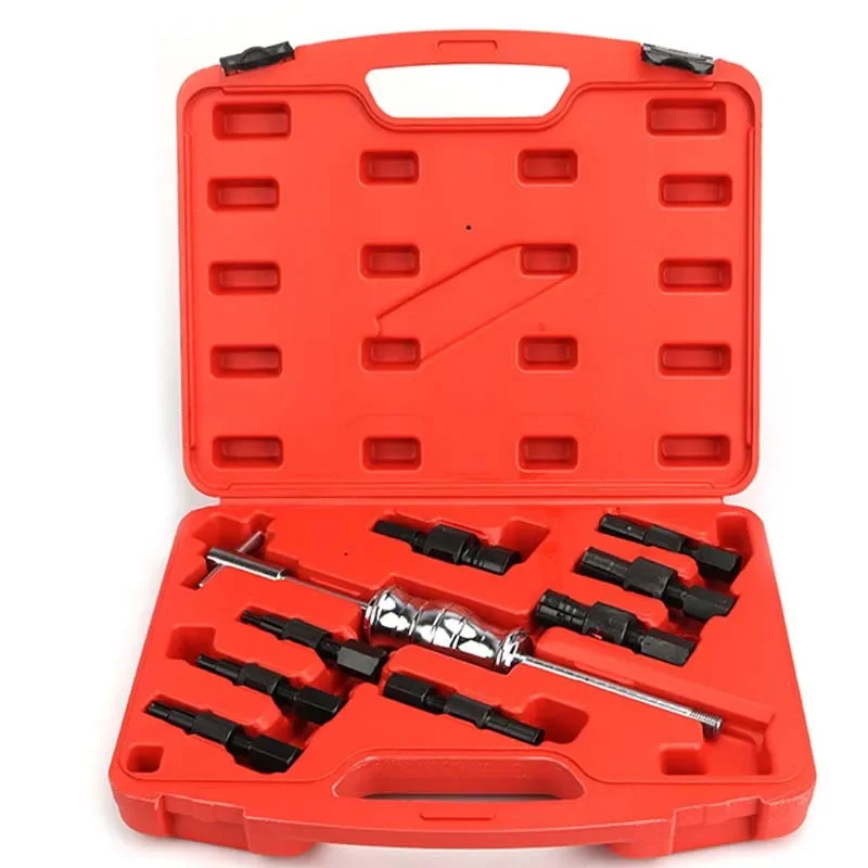 9-Piece Set Bearing Rama Inner Hole Sliding Hammer Drawing Kit Bearing Removal Tool Automotive Maintenance Tool