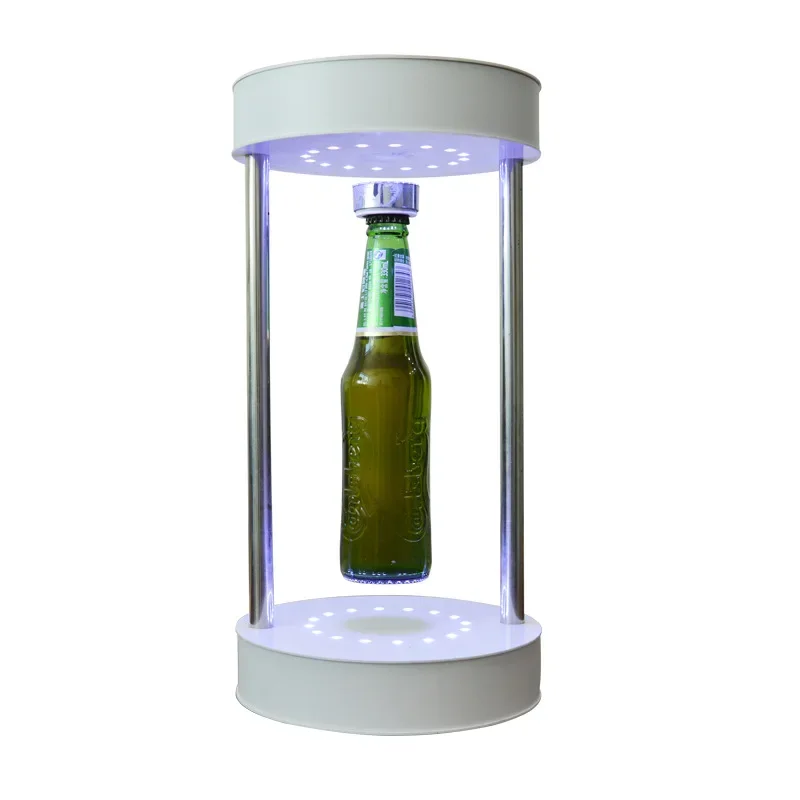 2023 Popular Selling Levitation Beer Advertising Display Racks Magnetic Floating Wine Bottles Display Stand