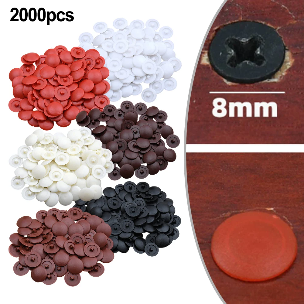 2000pcs Screw Cover Cap For Cross Head Flat Head Screws 7~8mm Cabinet Furniture Screws Decoration Accessories