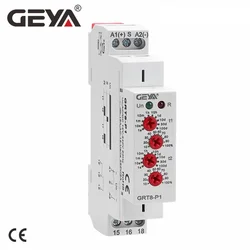GEYA GRT8-P Delay Impulse Relay16A AC/DC12V-240V 0.1s-100days Pulse output Time Relay