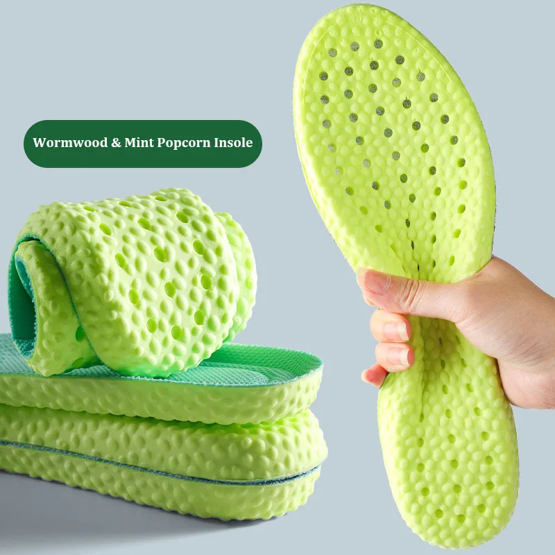 

Elastic Running Sports Insoles for Shoes Wormwood Mint Massage Insole Baskets Shoe Pads Arch Support Orthopedic Inserts Unisex