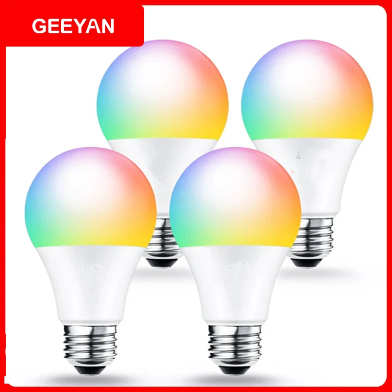 GEEYAN Adjustable light equivalent color changing LED smart WiFi bulb requires 2.4GHz WiFi without a hub