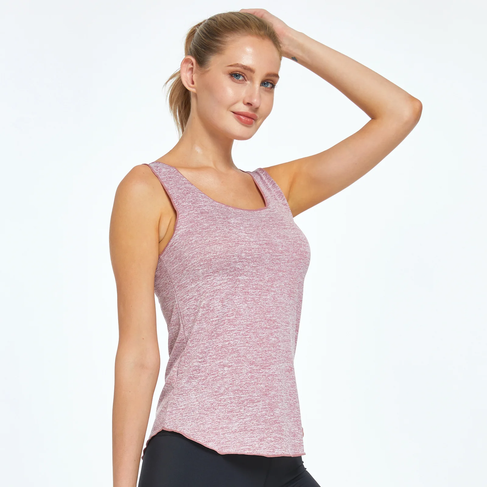 Women Yoga Shirts Short Sleeves Sport T-Shirts Breathable Slim Running Shirt Quick Dry Gym Fitness Tops Cover Hips Blouse Female image 2