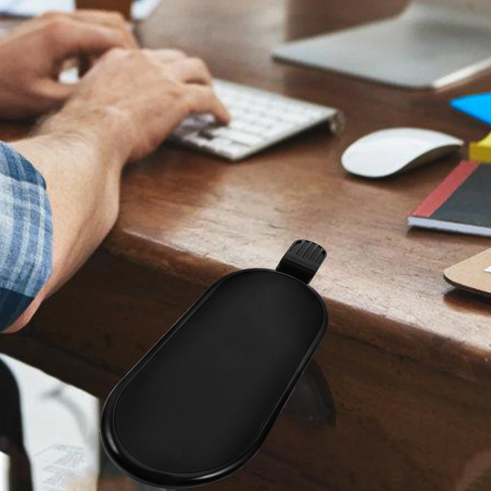 

Adjustable Rotating Armrest Ergonomic Computer Desk Extension Clamp On Table Mount Shelf For Office Workspaces Foldable Portable