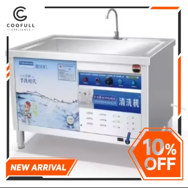 Commercial Dishwasher Fully Automatic Electric Ultrasonic Cleaner Stainless Steel 500 Capacity for Hotel Restaurant Kitchen