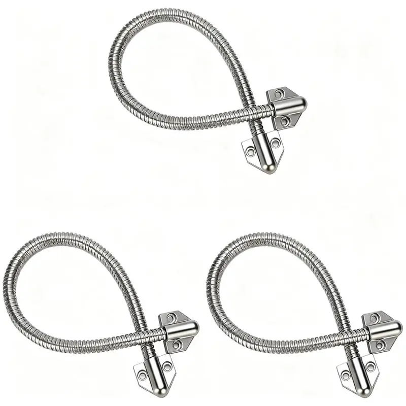 A99E-3Pcs Armored Door Loop , Door Loop Power Transfer Door Wire Conduit Flexible Gooseneck Door Cable Protector For Home