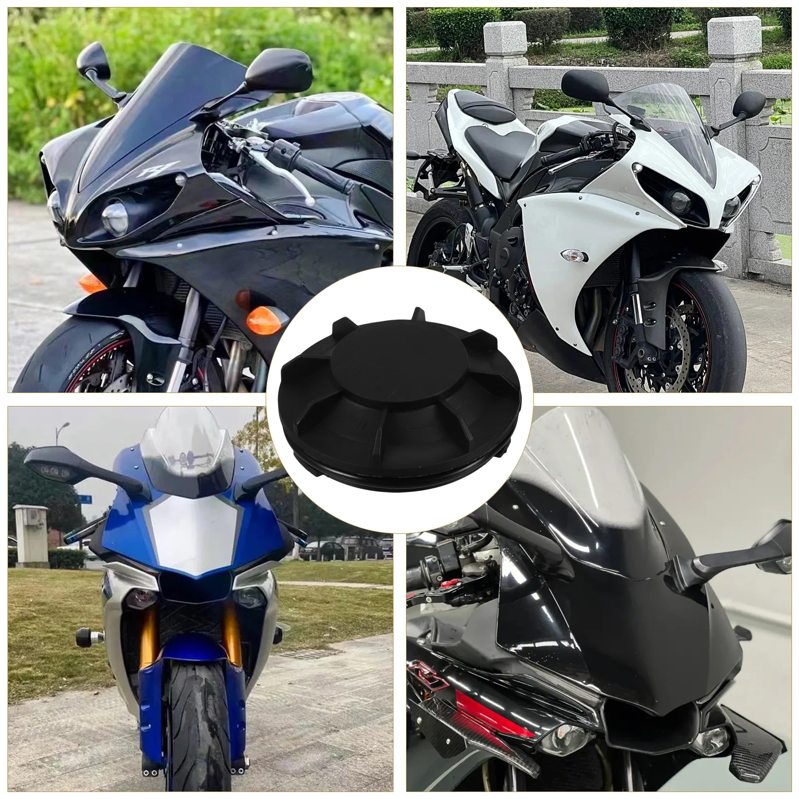 

2Pcs Headlight Rear Cover Dust Cap Waterproof Motorcycle Housing Protection For CBR600F5 CBR1000 External Oil Tank