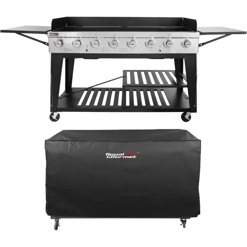 Royal Gourmet Event 8-Burner BBQ Propane Gas Grill with Cover, Picnic or Camping Outdoor