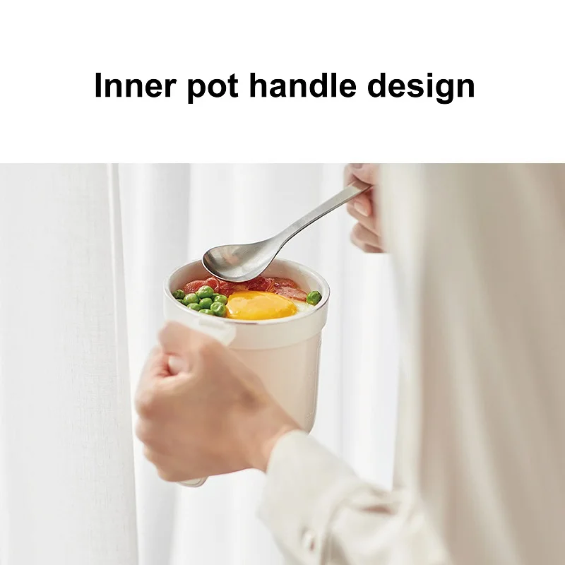 800 ml elektrische kookpot Mini Low Power Slaapzaal Snelle rijstkoker Kantoor Warm houden Elektrische lunchbox Multifunctionele pot