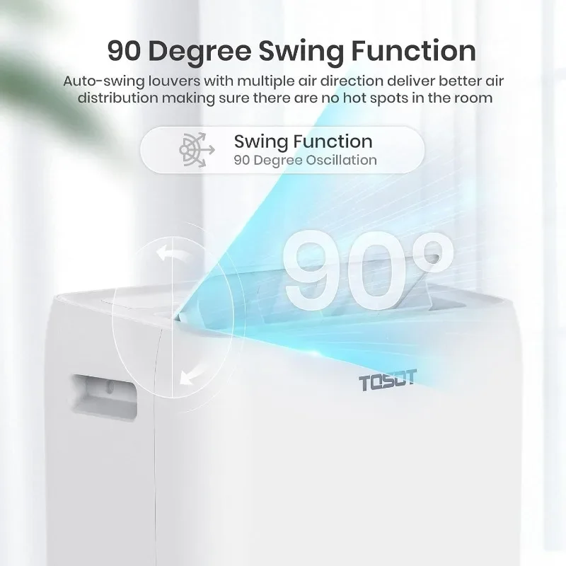 TOSOT Portable Air Conditioner 12,000 BTU Aolis Series-AC Unit with Swing Function, Remote Control, 3-in-1, Fan,White