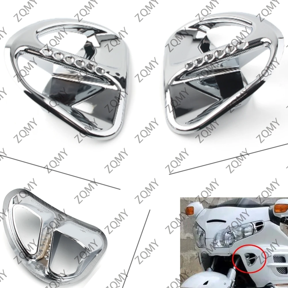 ABS Chrome Fairing Air Intake Accents Grilles Decorate For Honda Goldwing GL1800 2001 2002 -2005 2006 2007 2008 2009 2010 2011