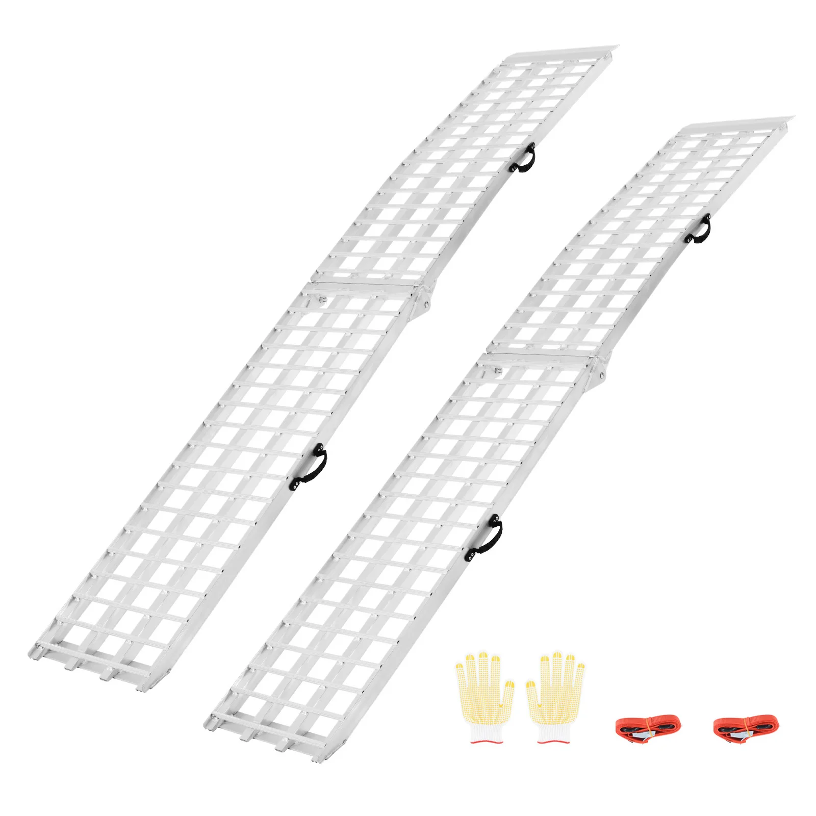 Aluminum Ramps, 2000 lbs, 2Pcs Heavy-duty Ramps with Wider Ramp Surface, Universal Stable Loading Ramp with Handles, UTV, Motorcycle, Electric Bicycle, etc., Compatible with ATV