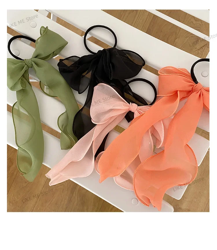 Cuerda para el cabello de encaje, bandas elásticas para el cabello a la moda de verano, pasador de Súper Hada, lazo de Organza, diadema serpentina para niñas, accesorios para el cabello