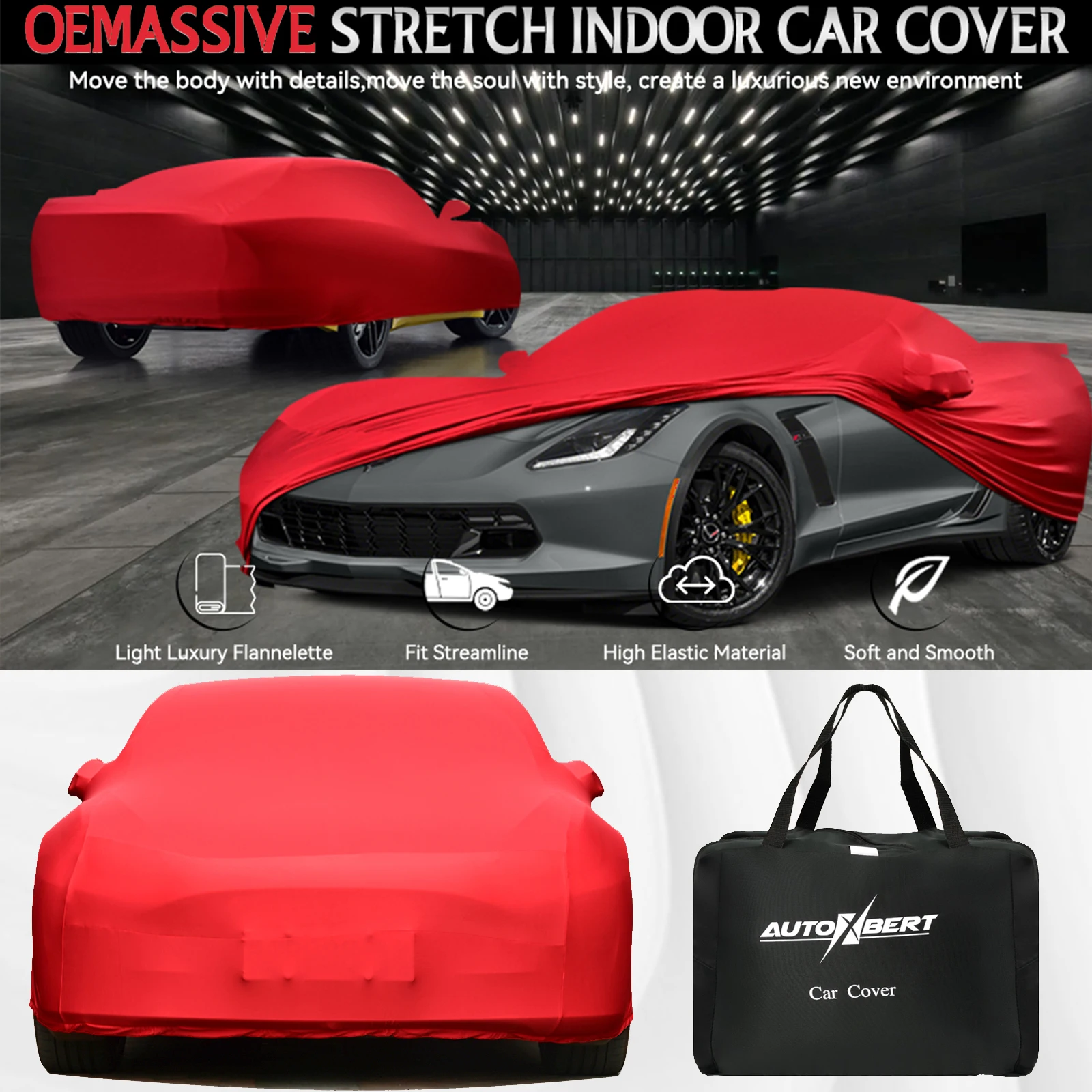 

Velvet Full Suv Coupe Sedan Car Cover Indoor Sun UV Snow Dust Proof Protect Inner Lining For Chevrolet Corvette C5 C8 2004 2022