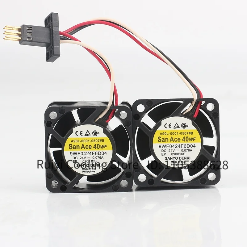 FanUC driver Waterproof three-wire 9WF0424F6D04 Cooling fan  Original Sanyo 5V 12V 48V DC24V 0.076A AC EC 4020 40X40X20MM 4CM