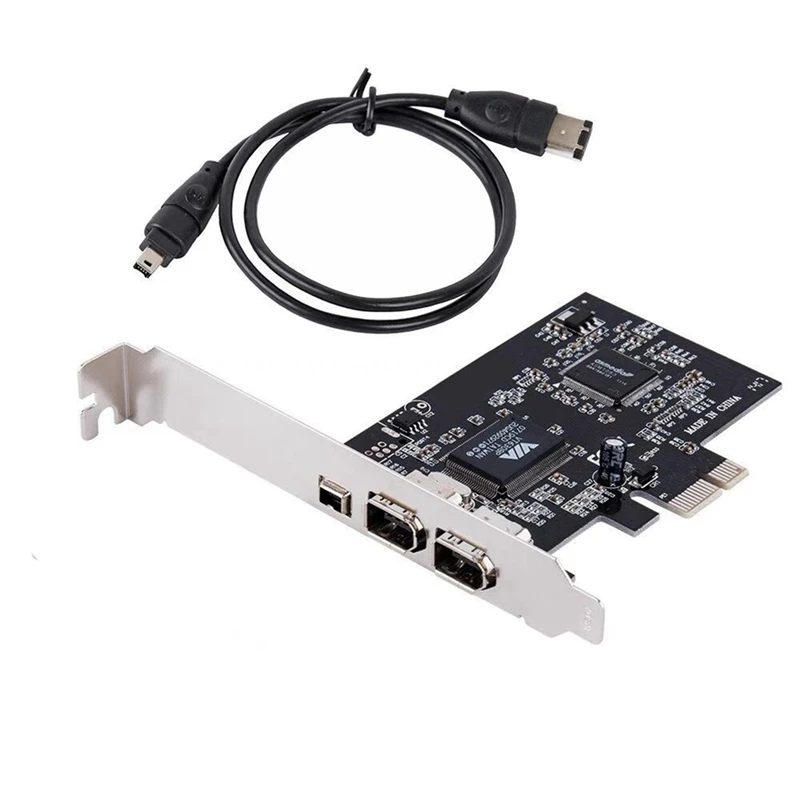 PCI-E Express Card, 1394A IEEE 1394B Controller Card Cable, High Speed Data Transfer, Video Editing, Audio Recording Easy To Use